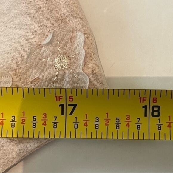 Lace & Mesh Sheer Blush Embroidered Floral Boho Cottage Dress NWOT Size M - Picture 11 of 13